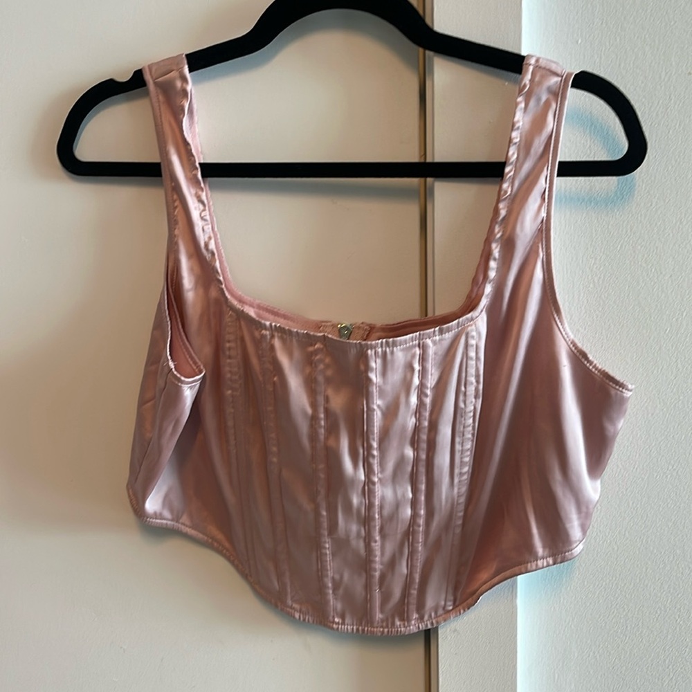 Missguided Pink Corset Top